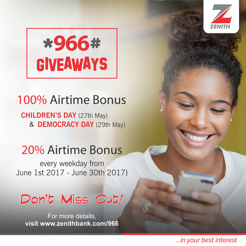 Zenith Bank?Airtime Recharge Code: Buy Airtime From Your Account!!!