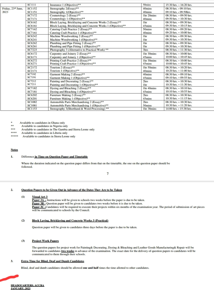 First Series WAEC GCE 2024 Registration Forms & 2024 WAEC Timetable is